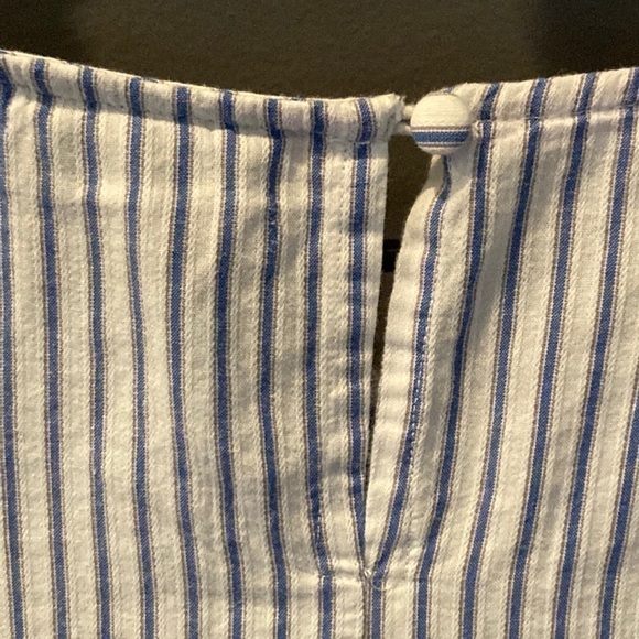 Nanette Lepore size small striped slit bell sleeved blouse with studded details - Picture 3 of 9